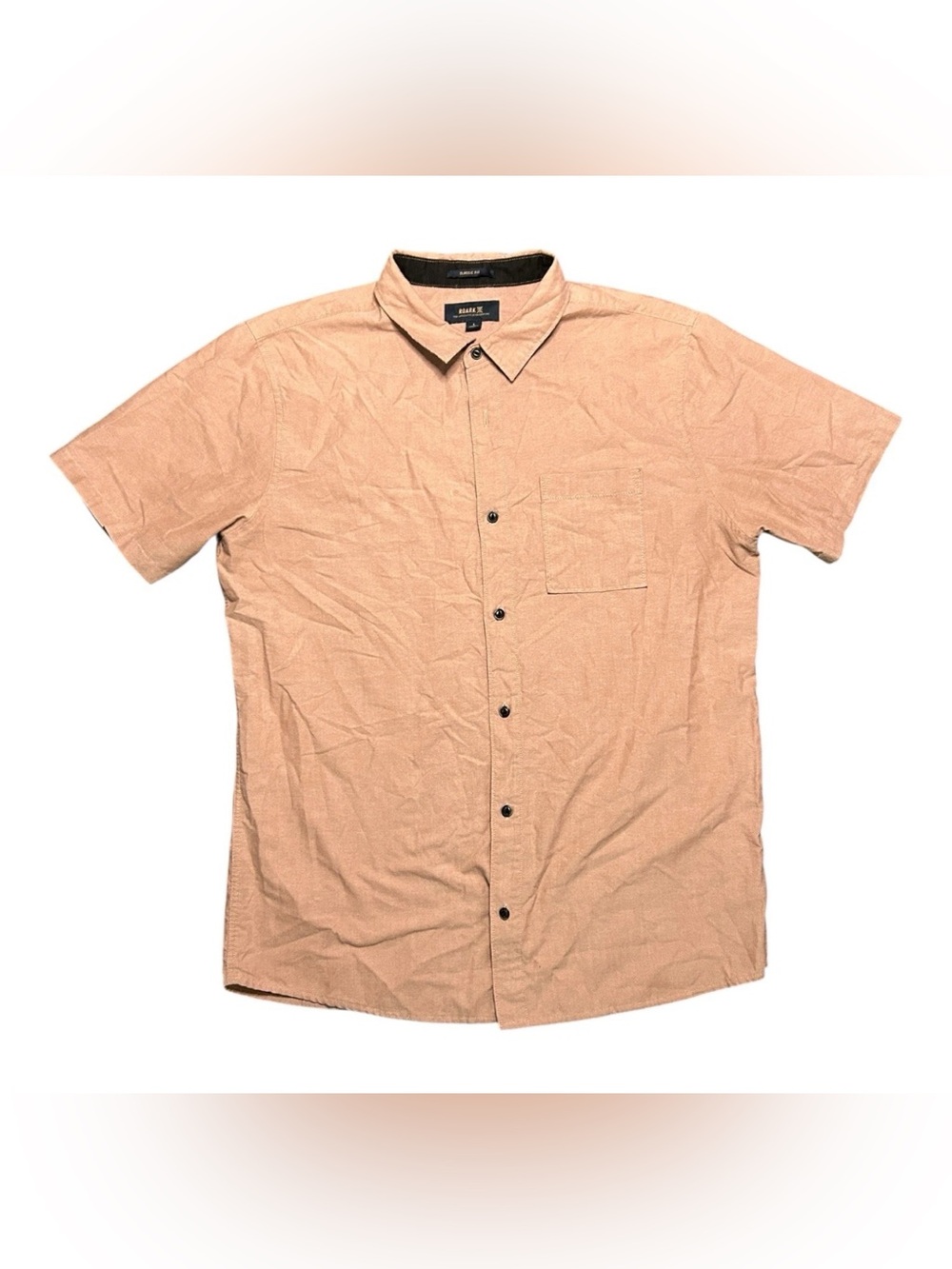 Roark The Artifacts Of Adventure Shirt Mens L Pale Peach Coastal Casual